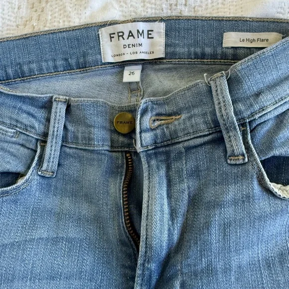 Frame Le High Flare Jeans (Sunnyspot color) size 26 - Picture 2 of 3